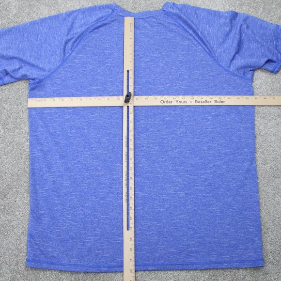 Nike Swim Shirt Mens XL Blue Dri-Fit Polyester Short Sleeve Crewneck Pullover - Picture 7 of 9